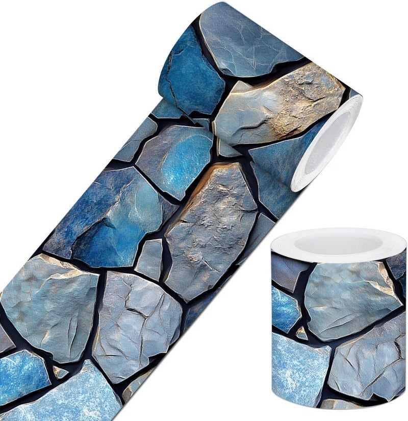 IVN Wallpaper Border Peeling and pasting Wall Stone Texture Decoration Wall Decoration self-Adhesive Border Bedroom Kitchen Mirror Frame Decoration Strip - Image 1